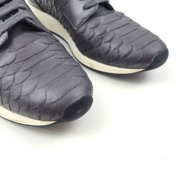 VINCE alligator crocodile embossed leather sneaker - Picture 2 of 13